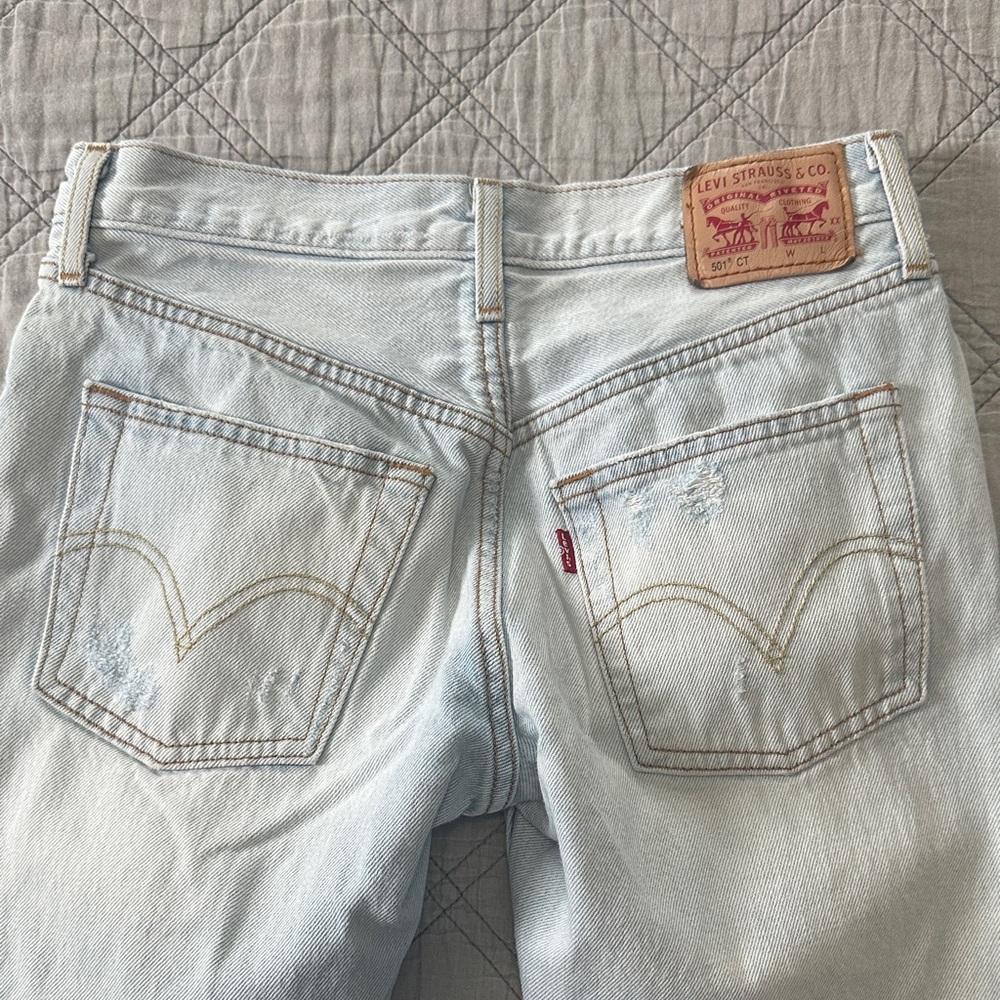 Levi's Light Blue Distressed Slim Jeans - Picture 3 of 3